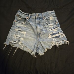 American Eagle Outfitters High Rise Distressed 90s Boyfriend Jean Shorts